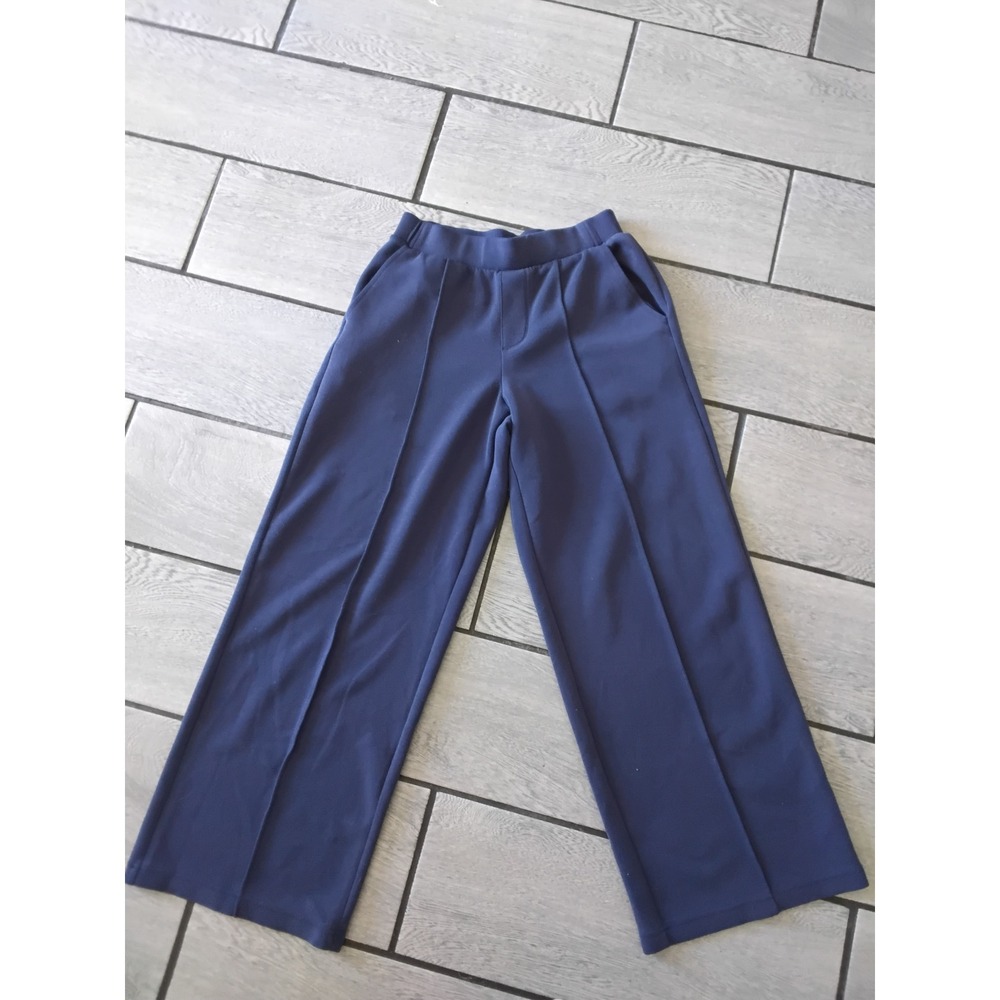 OFFLINE by Aerie Real Me Wide Leg Pintuck Pants Navy Blue Small